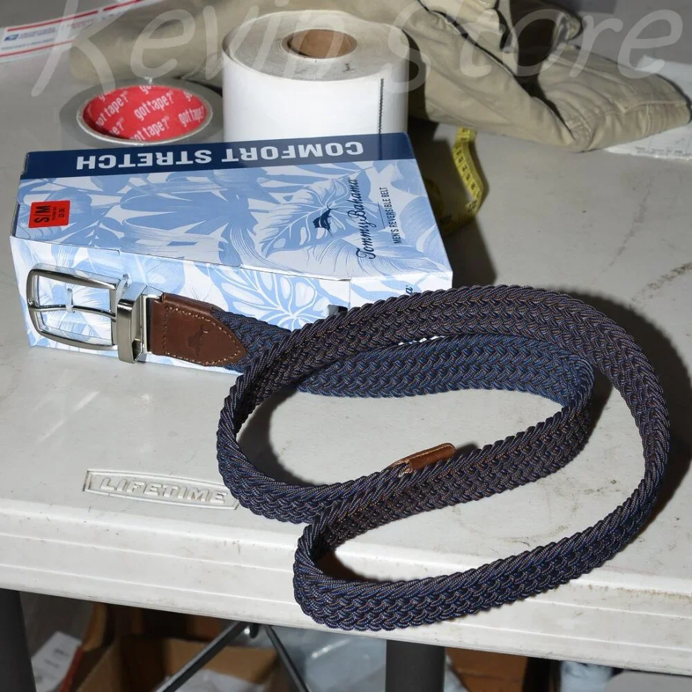 Tommy‎ Bahama Men's Stretch Braided Reversible Belt